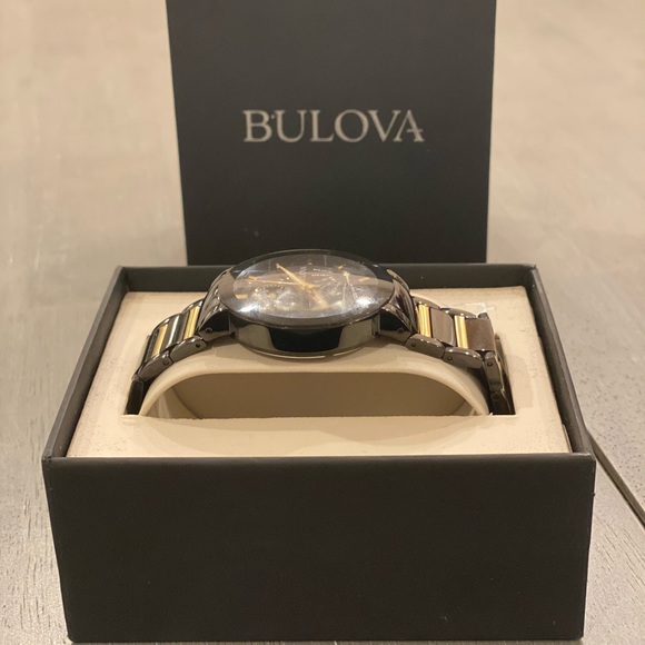 NWT Bulova Gold & Black Men’s Watch - Picture 7 of 9